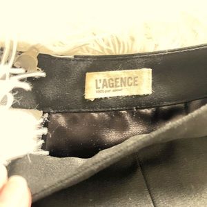 Black high slit l’agence pencil skirt